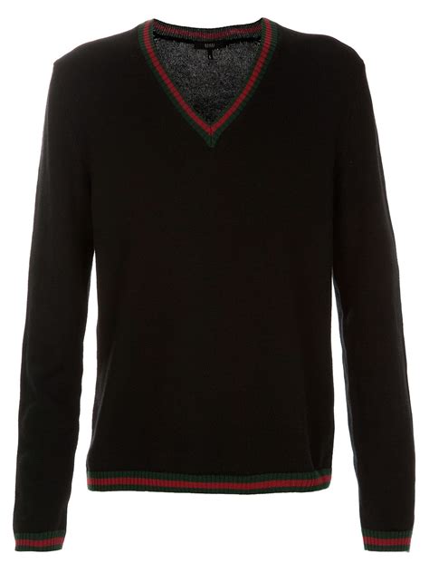 gucci v neck sweater replica|v neck jumper men's designer.